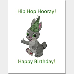 Hip Hop Hooray!  Birthday Bunny Posters and Art